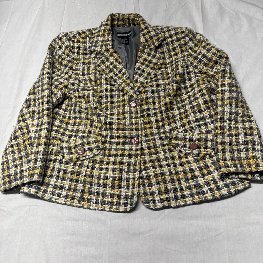VTG Requirements Jacket Womens Large 12-14 Knit Lined Button‎ Up Made In USA